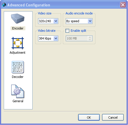 WinAVI flv converter  flv to 3gp advanced setting - screenshot.