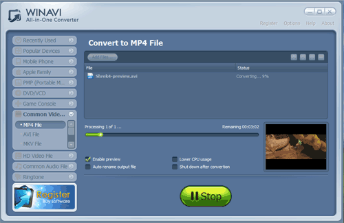 mp4 convert to avi free online