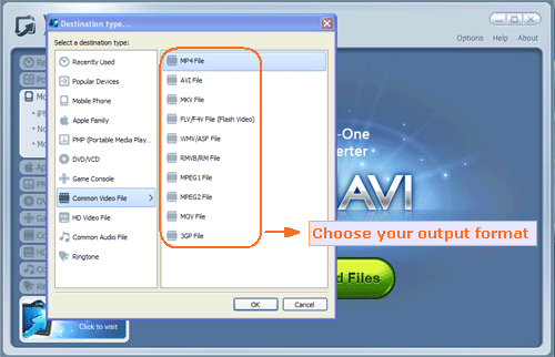 Step 2: After you have input MOV file, please click "advanced " to customize your output video.