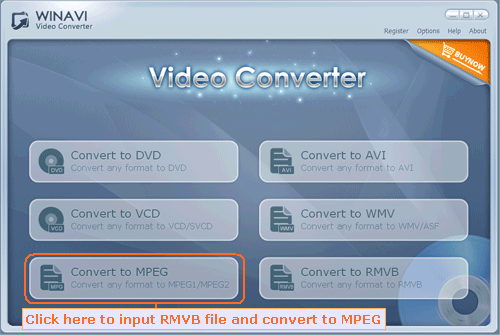 rmvb converter interface - screenshot