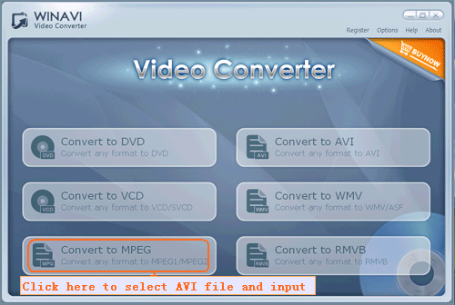 choose your selected avi file to load in program - screenshot