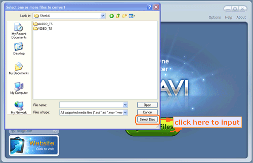 input DVD folder file to ipad - screenshot