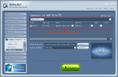 select DVD folder import ways - screenshot