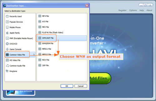  Input Flash FLV file and convert FLV to WMV format -screenshot