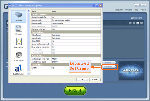 wmv-converter-advanced-settings - screenshot