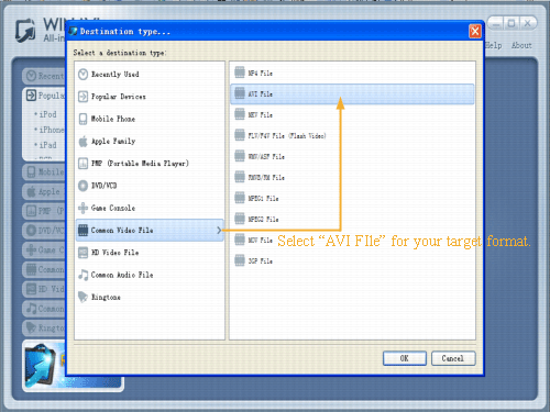 input wmv files for wmv to avi conversion - screenshot